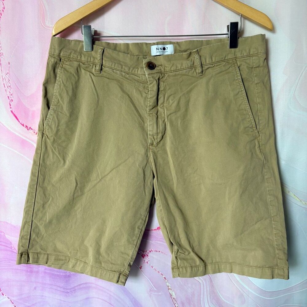NNO7 No Nationality 34 Tan Khaki Shorts Preppy Luxury Boardwalk Sporty Outdoors